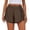 Coffee, variant on Womens Shorts Slim Fit Suit Style Mid Waisted Design Fashion Casual Slimming Effect Dressy Shorts Elegant Comfortable for Summer Daily and Work Wear,Navy L