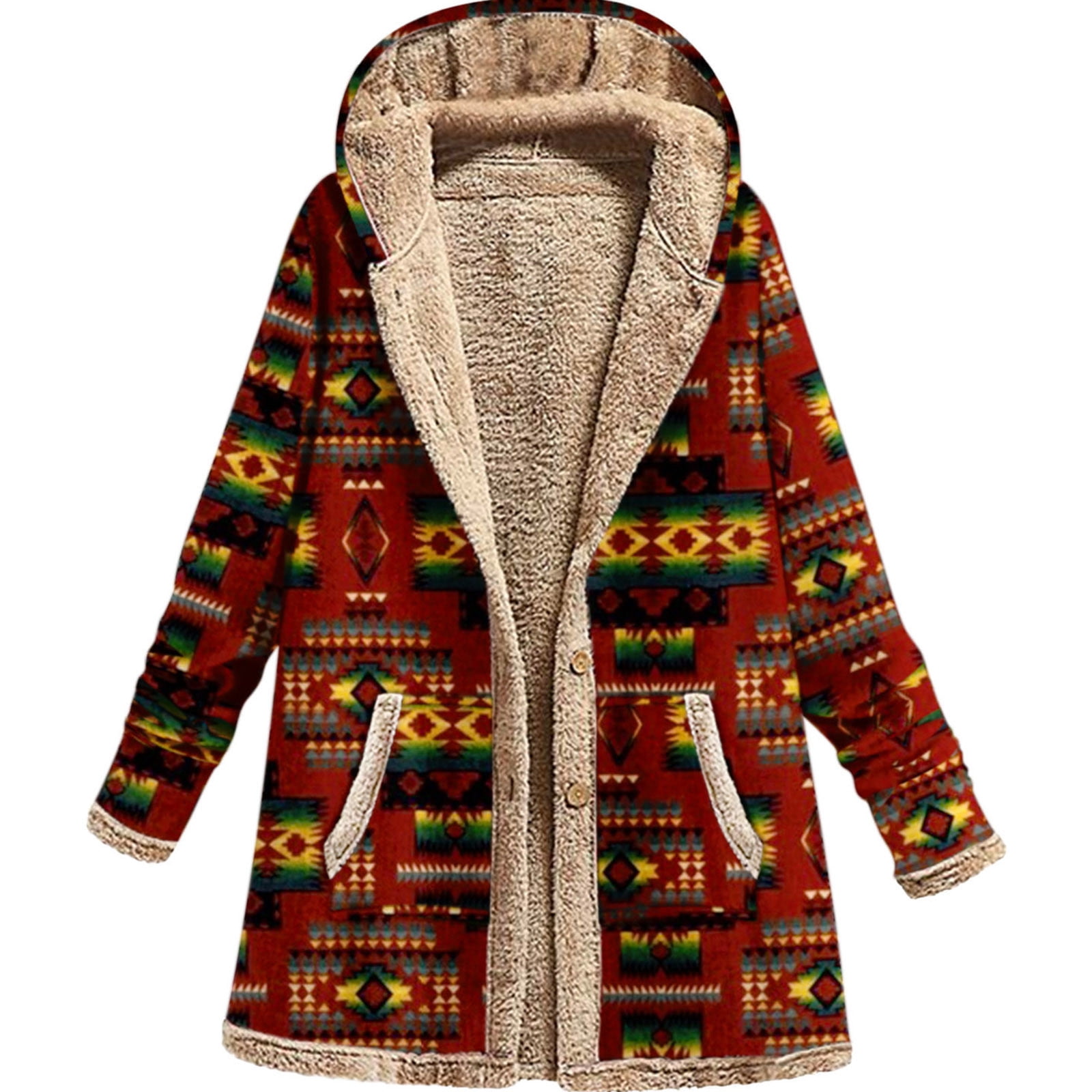50% Off Clear! SHOPESSA Fashion Womens Warm Faux Coat Jacket