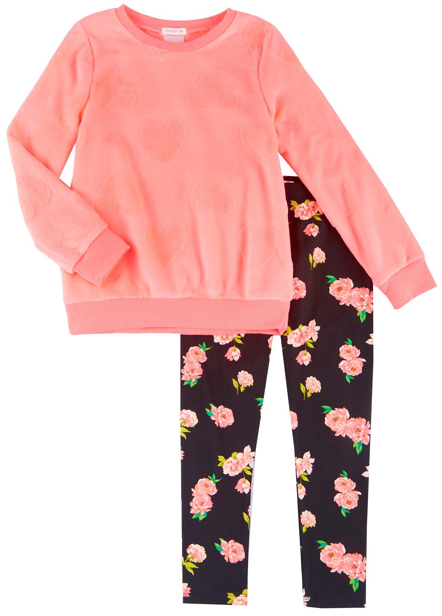 pink sweater and leggings set