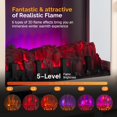 thumbnail image 3 of Matladin 22.4" H Electric Fireplace Stove Space Heater with Remote, Timer, 7 Realistic Flame Colors & 4 Brightness, Overheat & Tip-Over Protection, 3 of 7