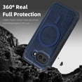 thumbnail image 5 of TECH CIRCLE For Google Pixel 9a Flip Wallet Phone Case 6.3" 2025 Release with 3 Card Slots, RFID Blocking, Compatible with MagSafe, Magnetic Closure, PU Leather Protective Lightweight Cover, Blue, 5 of 8