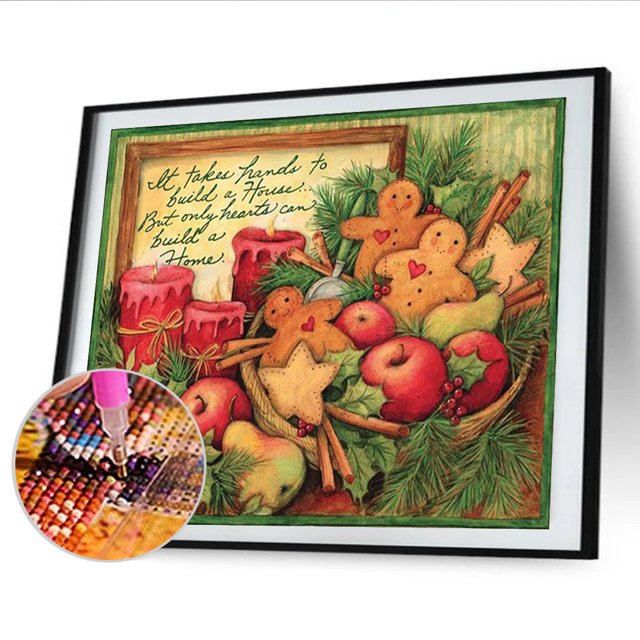 Cuadros Decorativos 5D diamante pintura fruta completo redondo taladro DIY Rhinestone decorativo decoración del hogar Ehuebsd embutido en tela