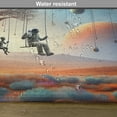 thumbnail image 5 of Ambesonne Space Place Mats Set of 4, Galaxy Alien Astronauts Art, Standard Size, Lavender Teal Orange, 5 of 5