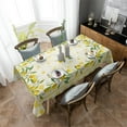 thumbnail image 5 of Summer Lemon Tablecloth Rectangle/Oval Yellow Buffalo Plaid Rustic Table Cloth Outdoor Waterproof Tablecloths for Party Picnic Polyester Table Cover for Dining/Kitchen Tabletop Decoration 60x102in, 5 of 6