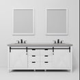 thumbnail image 3 of Lexora Home Marsyas 80" Quartz Top Double Vanity in White, 3 of 8
