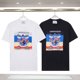 thumbnail image 1 of Casablanca 23 Primavera y novedad de verano estilo Fantasy Gate Starry Sky Castle casa letra logo camiseta de manga corta para parejas8320 blanco, 1 of 4