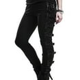 thumbnail image 2 of Womens Pants Skinny Fashion Lace Gothic Side Pans Trousers Leggings Up Women Lady Black Pants, 2 of 6