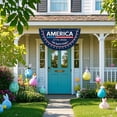 thumbnail image 6 of 2Pcs Personalized Fan Flag America's 250th Anniversary Banner 3x6 ft 1776 2026 Anniversary Bunting Outdoor Hanging Decor with Grommets for Porch Yard, Red 70.9"x35.4", 6 of 6