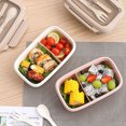 thumbnail image 3 of Lohuatrd 1000ML Bento Box Lunch Containers Airtight Seal Sturdy with Tableware Heat-resistant Microwave Safe Bento Box, 3 of 8