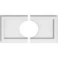 thumbnail image 2 of Ekena Millwork CMP16X8RE2-05000 5 in. ID x 5.5 in. Rectangle Architectural Grade PVC Contemporary Ceiling Medallion - 2 Piece, 2 of 4