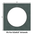 thumbnail image 2 of Dark Grey Suede Picture Frame Mat for 14x14 Frames - Circle Opening for 10x10 Photos - 10 Mats, 2 of 7