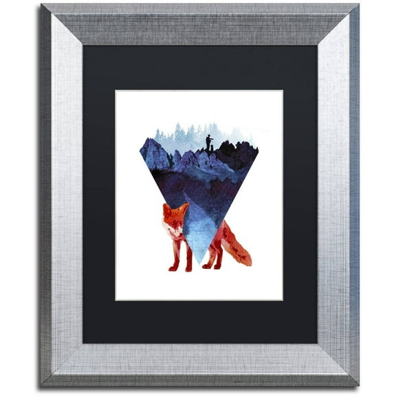 Trademark Fine Art 'Risky Road' Canvas Art by Robert Farkas, Black Matte, Silver Frame
