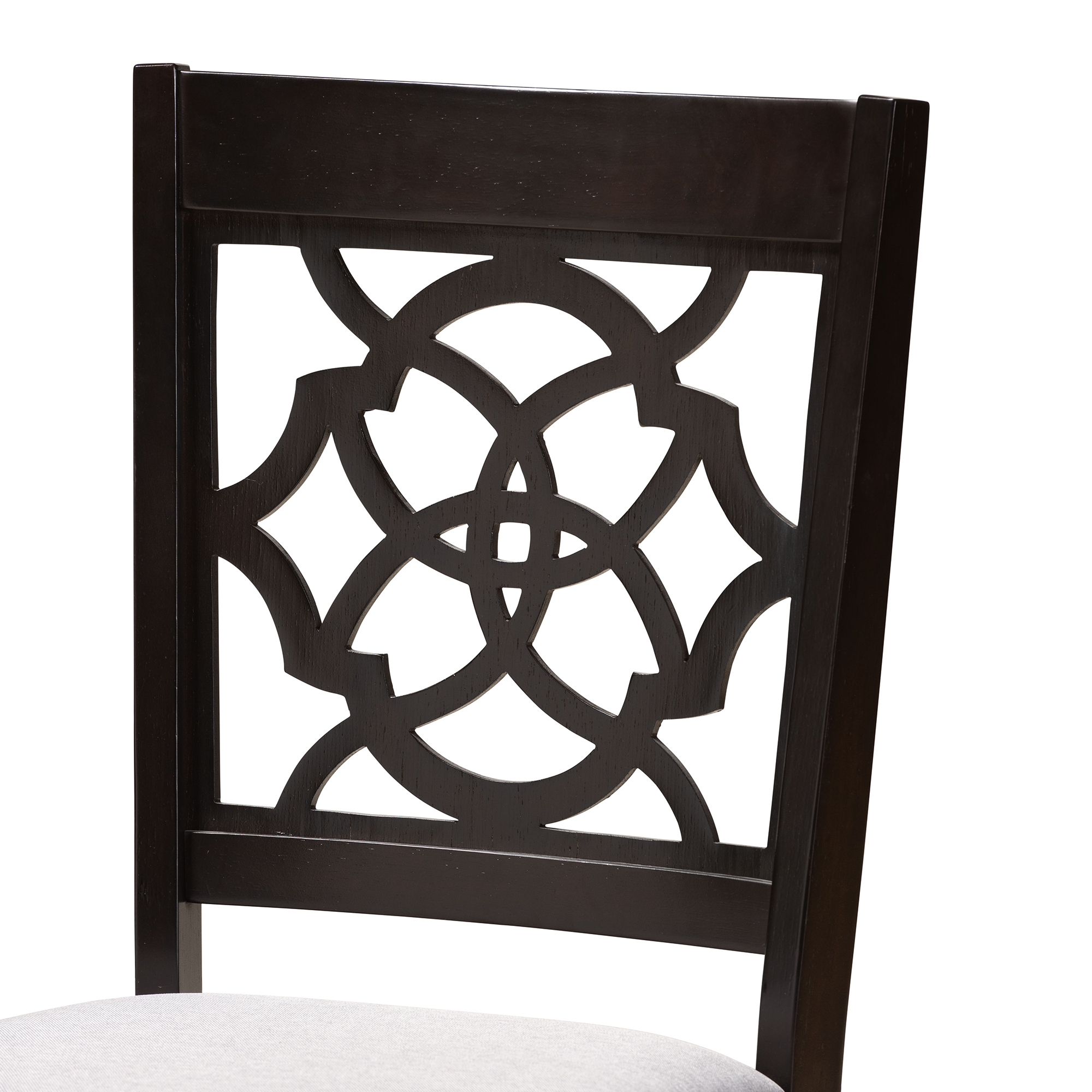 Baxton Studio Alma Modern and Contemporary Grey Fabric Upholstered and Dark Brown Finished Wood 5-Piece Dining Set