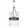 thumbnail image 5 of Santiago 6-Light Pendant in Matte Black with Warm Brass Accents, 5 of 5