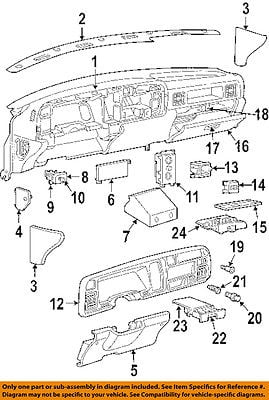 1997 dodge ram 1500 interior parts