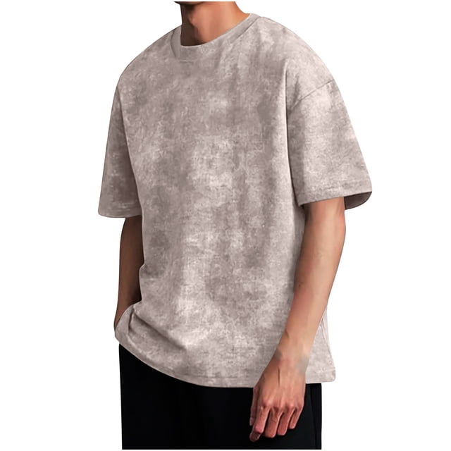 Oversize T-Shirts for Men Vintage Acid Washed T Shirt Heavyweight Short Sleeve Tees Streetwear