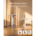 thumbnail image 6 of HLDIRECT 63" x 31.5" Electric Standing Desk with Outlets, Sit Stand Up Desk, Adjustable Height Home Office Desk with 2 Preset Heights for Work Study, White, 6 of 10