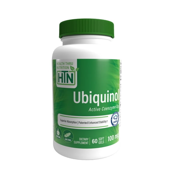 Ubiquinol 100mg CoQ-10 (Kaneka™) 60 Softgels (Non-GMO) by Health Thru Nutrition