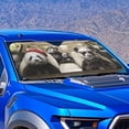 thumbnail image 4 of Xixirimido Car Windshield Sun Shade Sun Visor for Front Window Sunshade Block UV Rays Universal Fit Truck SUV Van Auto Accessories, Pandas Family, 4 of 8
