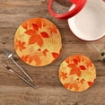 thumbnail image 2 of SKYSONIC Autumn Leaf Fall Pot Holders Trivets, 2 Pcs Heat Resistant Trivets,Botanic Leaves Cotton Thread Weave Mats for Hot Pads Pans Pot Bowl Teapot for Kitchen Decor, 2 of 7