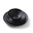 thumbnail image 1 of Oneida 365 Ridge Black 12 Piece Dinnerware Set, 1 of 8
