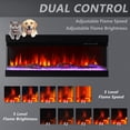 thumbnail image 6 of Mexhom 60” 3 Sided Glass Built-in Electric Fireplace - Multi-Color Flames, Heater, DIY Crystal & Log Set, Smart App & Remote Control, 6 of 8