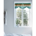 thumbnail image 2 of Tie Up Valance Curtain for Kitchen, Coastal Nautical Anchor Teal Rod Pocket Short Curtains Adjustable Tie-Up Shade Valances, Farm Vintage Wood Grain Window Treatment for Bathroom Living Room Bedroom, 2 of 7