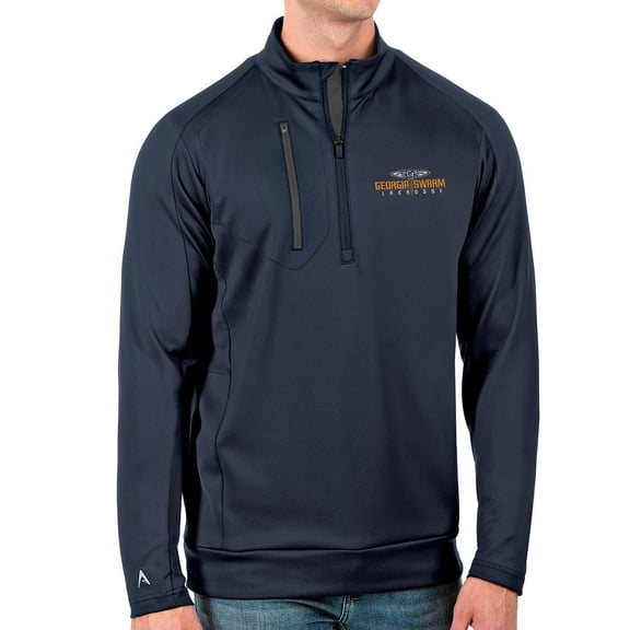 Men's Antigua Navy Georgia Swarm Generation Quarter-Zip Pullover Top