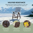 thumbnail image 5 of WestinTrends Malibu 5-Piece HDPE Round Patio Dining Table Set with Foldable Chairs, Dark Brown, 5 of 15