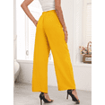 thumbnail image 4 of FIUFY Women's Wide Leg Lounge Pants with Pockets Lightweight High Waisted Adjustable Tie Knot Loose Trousers, 4 of 6