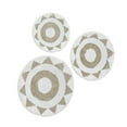 thumbnail image 6 of DecMode White Cotton Fabric Handmade Woven Plate Wall Decor (3 Count), 6 of 9