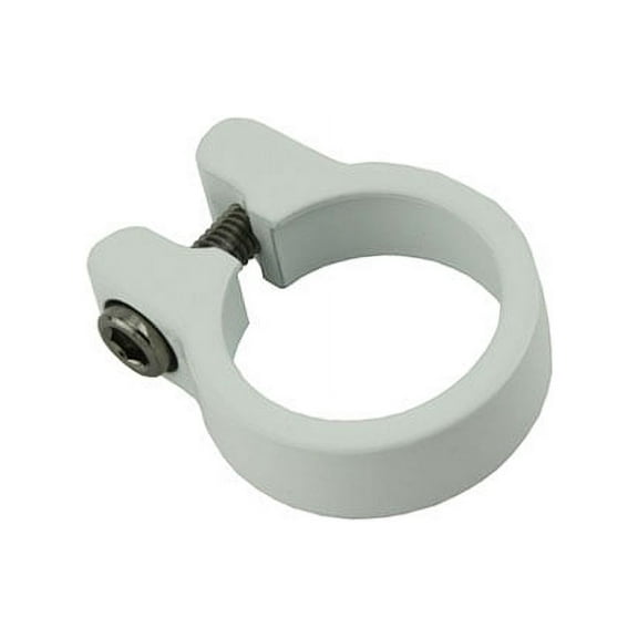 Alloy Seat Post Clamp 31.80mm White.