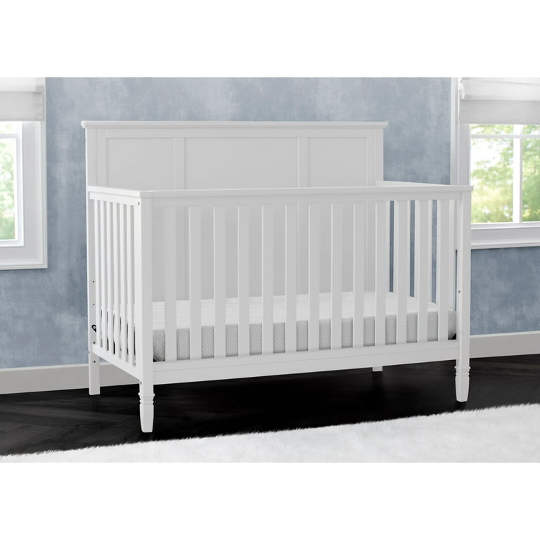 Delta Children Epic 4 in 1 Convertible Crib White Greenguard Gold Certified White
