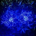 thumbnail image 2 of Luces solares para fuegos artificiales JjGoo, paquete de 2, 150 LED azules, impermeables, 2 of 8