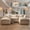 Camel, variant on Ovios 108" Modular Sectional Sofa U-Shaped Cloud Couch with 2 Ottomans, Comfy Living Room Furniture, Chenille, Black