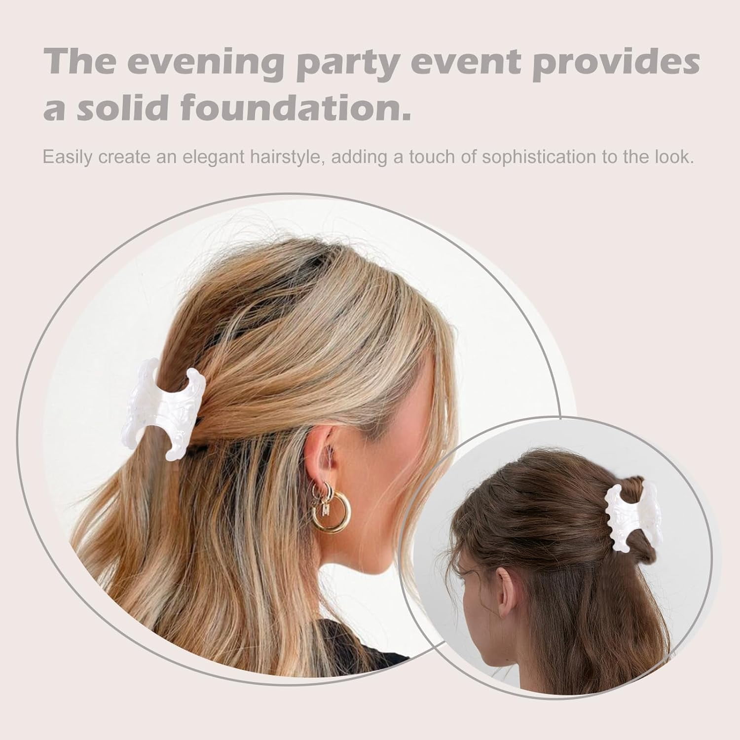 RRDYZLA durable acetate butterfly hair clips, 4 Pack. Medium Size Acetate Hair Claw Clips with Secure Hold,Perfect for Updos(2.76 x 1.66 in)