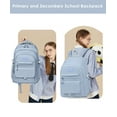 thumbnail image 3 of DAKIMOE School Backpack for College High Middle School Fashion Student bag, Cute Aesthetic Teen Bookbag for Teens Women, Blue, 3 of 8