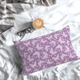 thumbnail image 3 of Salouo Purple Butterflies Floral Pattern Pillow Cases,1PC Pillow Covers with Envelope Closure Decorative Pillow Case for Bed Couch,Pillows Not Included-20"x30", 3 of 6