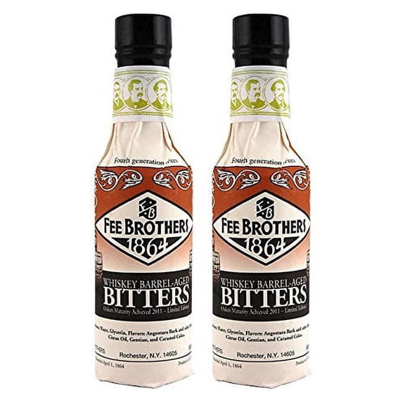 Fee Brothers Whiskey Barrel-Aged Aromatic Bitters - 5 oz - 2 Pack
