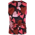 thumbnail image 4 of YAYUBA Mens Suit Vest Paisley Floral Victorian Vests Valentines Day Casual 3D Digital Heart Shaped Print V Neck Sleeveless Coat Suit Vest Top, 4 of 8