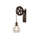 thumbnail image 1 of accesorio de iluminación industrial de mediados de siglo, luces de pared de hierro retro, aplique de pared de polea de loft Características (color óxido) kaili Sencillez, 1 of 1