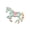 Blue, variant on Oasiva Elegant Unicorns Pin Vintage Design Secure Fasten for Outings and Gatherings