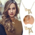 thumbnail image 2 of Huanglei Dainty Gold Initial Necklaces Gold Necklaces A Alphabet Initial Necklaces Teen Jewelry, 2 of 5