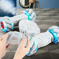 ​1:14 Scale Gesture Control RC Stunt Car - Exhaust Spray Effect, 50m Range & 360° Flips - Blue Premium Kit for Age 6 ​​ Blue