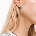 thumbnail image 3 of Pendientes de corazón inicial de Silvora, tachuelas de plata esterlina hipoalergénicas para mujer, diminuta letra I, dijes de oreja, regalo de joyería para cumpleaños, día de la madre, 3 of 8