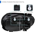 thumbnail image 4 of Spec-D Tuning Black Headlights w/Built-in Fog Lamps Compatible with 1999-2006 Volkswagen Golf MK4 GTI, 2004 R32, 1999-2002 Cabrio, L+R Pair Head Light Lamp Assembly, 4 of 6