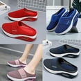 thumbnail image 4 of CHICVOMEY Women's Orthopedic Walking Shoes Air Cushion Slip On Mule Diabetic Friendly with Arch Support Non-Slip Platform Sole Breathable Mesh Sneakers for Women, 4 of 6