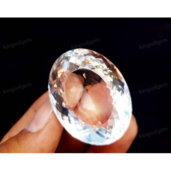175 Cts Natural Unheated White Quartz Oval Cut Top Grade Gemstone