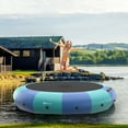 thumbnail image 3 of Infans 15FT Inflatable Water Bouncer Splash Padded Water Trampoline Blue & Green, 3 of 7