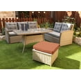 thumbnail image 5 of Vargottam Perfect Outdoor/Indoor Square Corner Seat Cushions Water Resistant Lounge Chair 18.5 x 16 Home Office Patio Furniture Garden Decoration- Pack Of 2 - Dusty Peach, 5 of 6